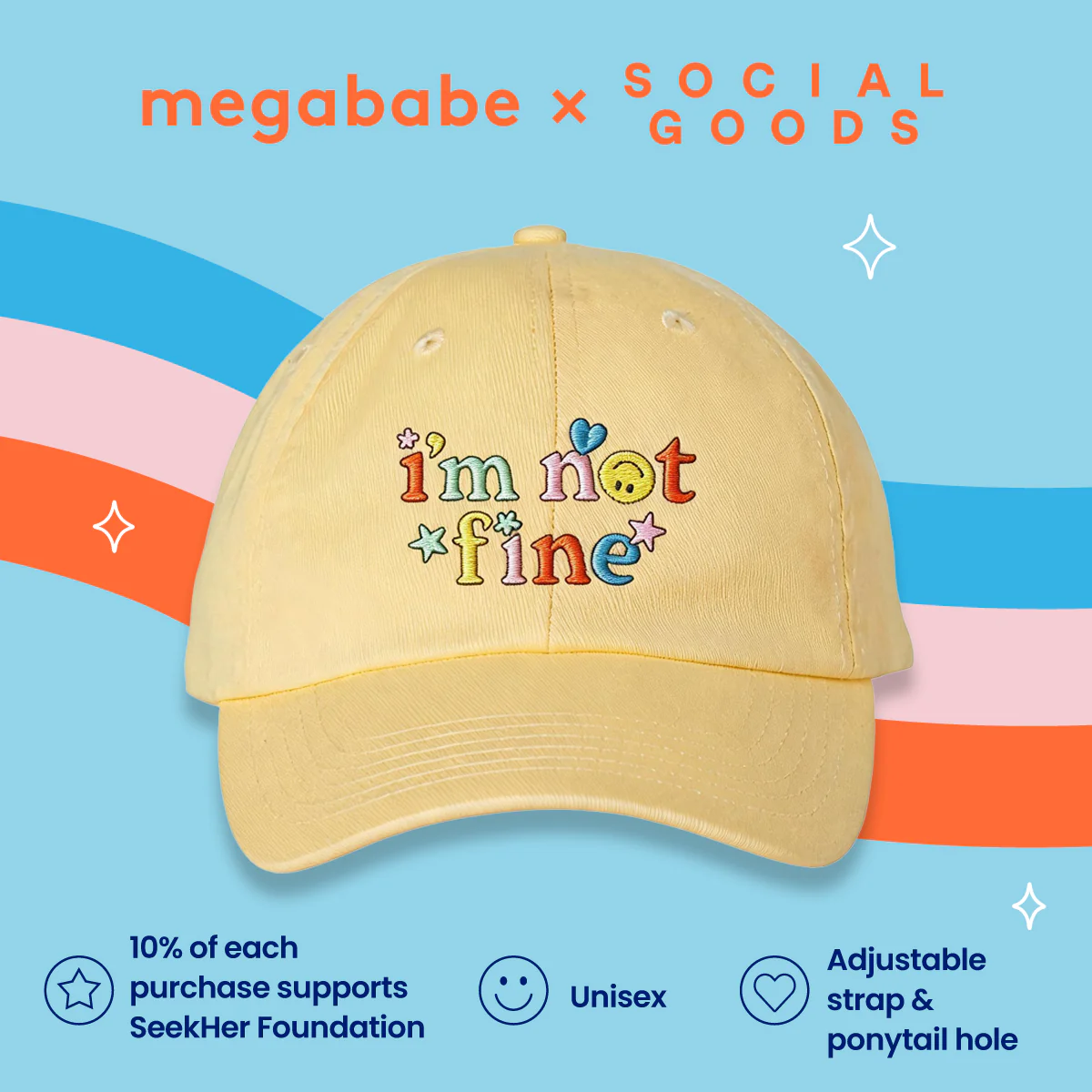 Megababe x Social Goods Baseball Hat - Image 8